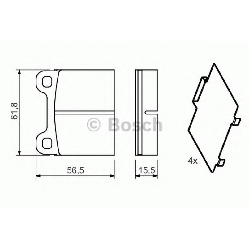 0986466302 BOSCH Гальмівні колодки до дисків BP679 — фото товара №1