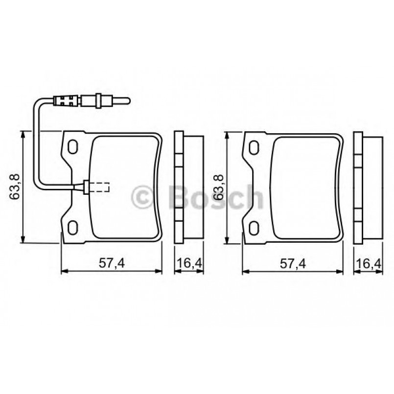 0986494055 BOSCH Гальмівні колодки до дисків BP536 — фото товара №1