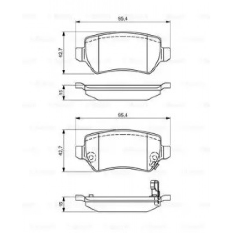 0986495319 BOSCH Гальмівні колодки до дисків — фото товара