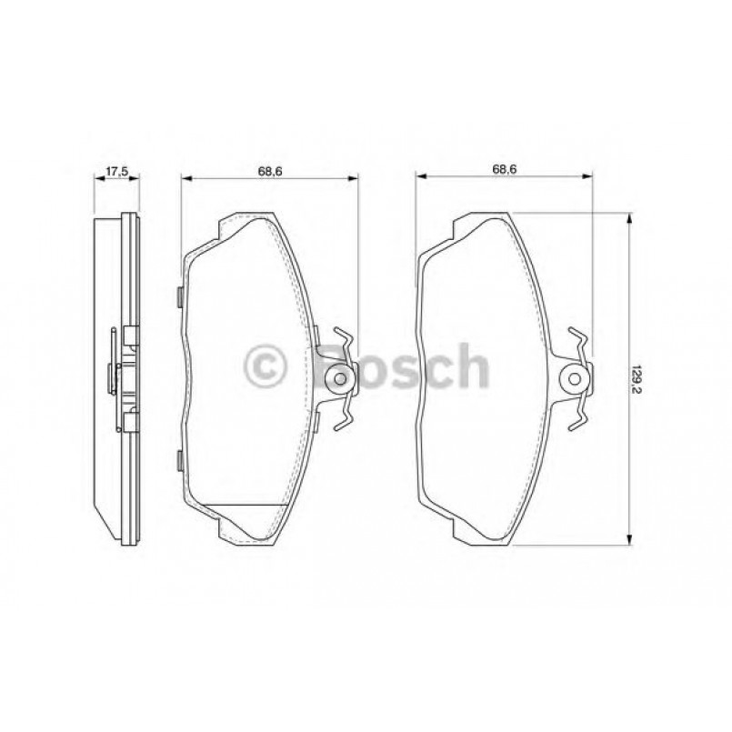 0986424566 BOSCH Гальмівні колодки до дисків BP313 — фото товара №1