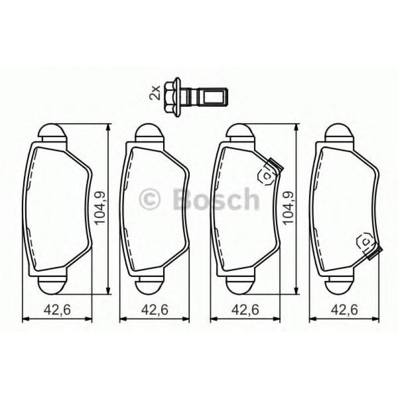 0986494014 BOSCH Гальмівні колодки до дисків BP246 — фото товара №1