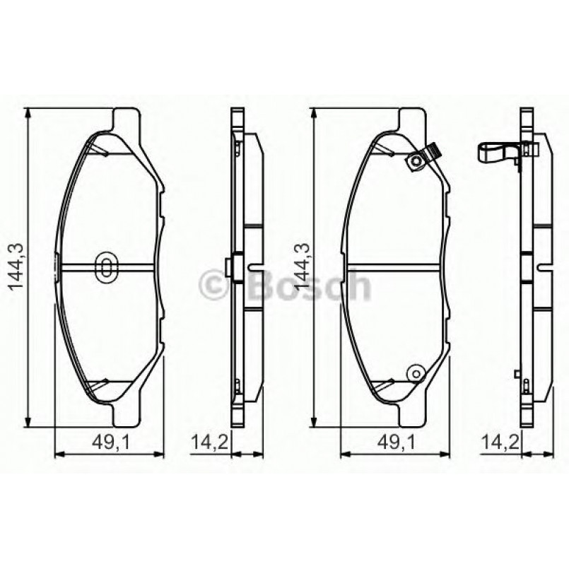 0986495133 BOSCH Гальмівні колодки до дисків — фото товара