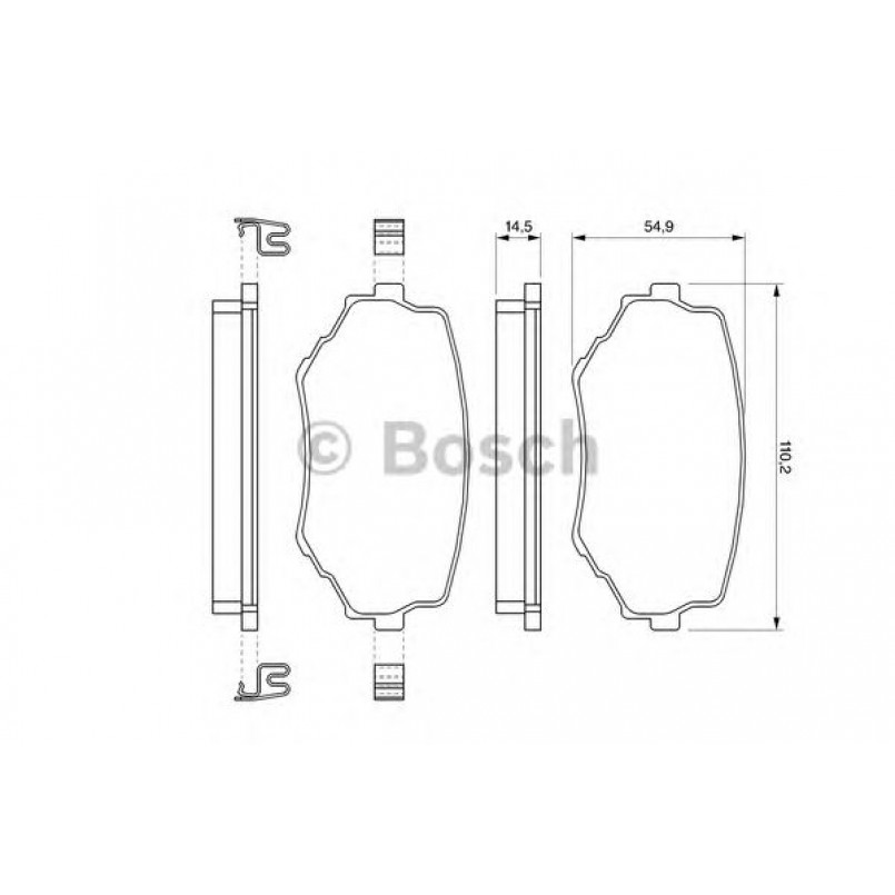 0986424669 BOSCH Гальмівні колодки до дисків BP385 — фото товара №1