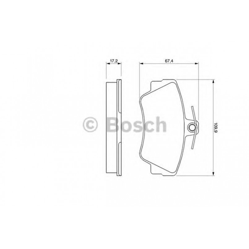 0986460989 BOSCH Гальмівні колодки до дисків BP557 — фото товара