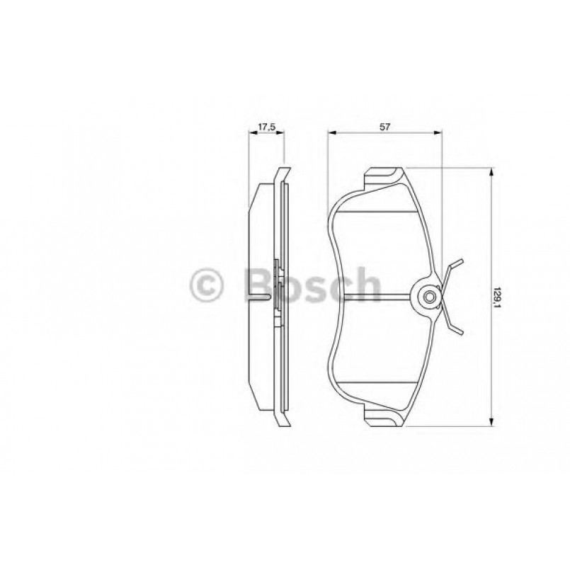 0986461147 BOSCH Гальмівні колодки до дисків BP596 — фото товара
