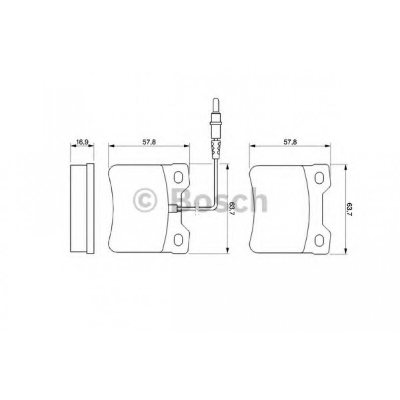 0986494000 BOSCH Гальмівні колодки до дисків BP106 — фото товара