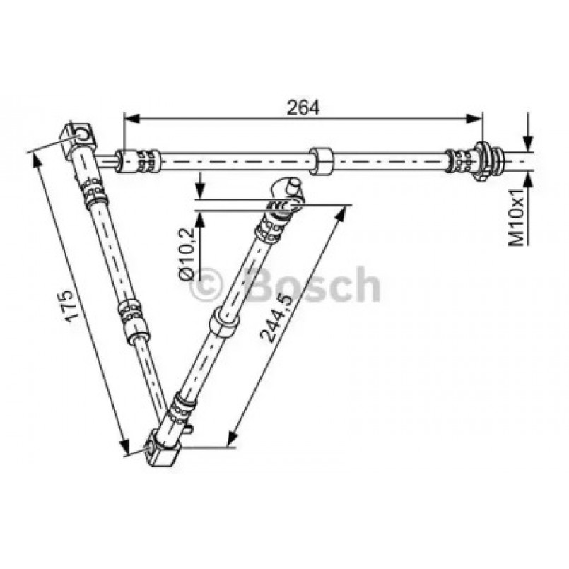 1987481836 BOSCH Гальмівний шланг — фото товара