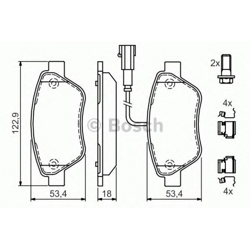 0986494113 BOSCH Гальмівні колодки до дисків BP1023 — фото товара №1