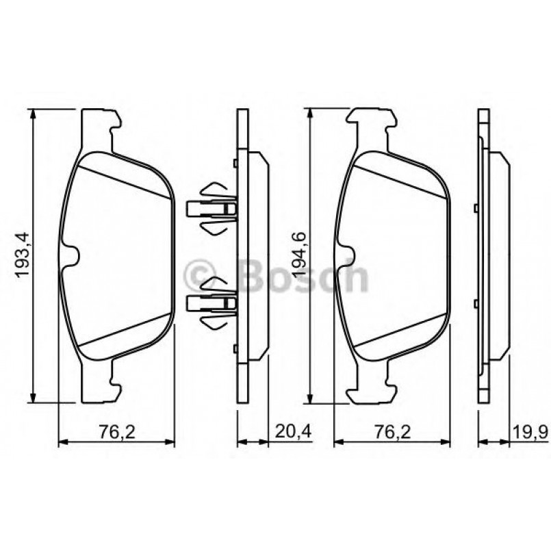 0986494305 BOSCH Гальмівні колодки до дисків BP1241 — фото товара №1