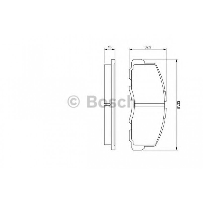 0986469550 BOSCH Гальмівні колодки до дисків BP751 — фото товара №1