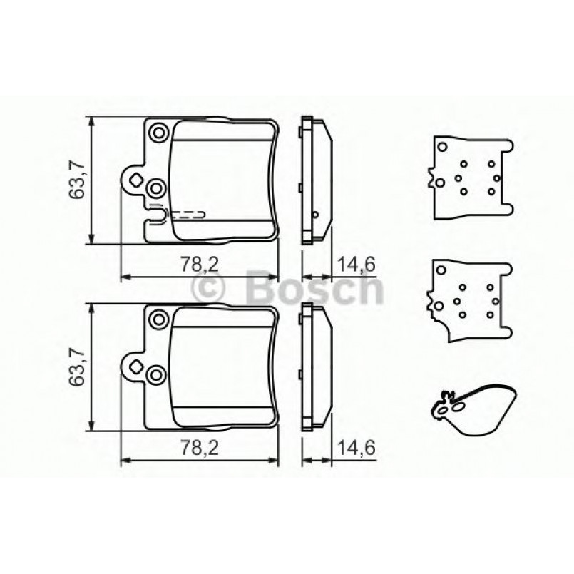 0986494022 BOSCH Гальмівні колодки до дисків BP277 — фото товара №1