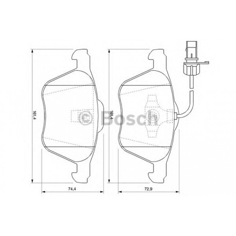 0986424777 BOSCH Гальмівні колодки до дисків BP480 — фото товара №1