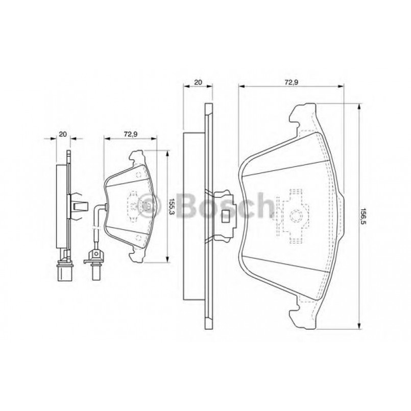 0986494104 BOSCH Гальмівні колодки до дисків BP1014 — фото товара №1