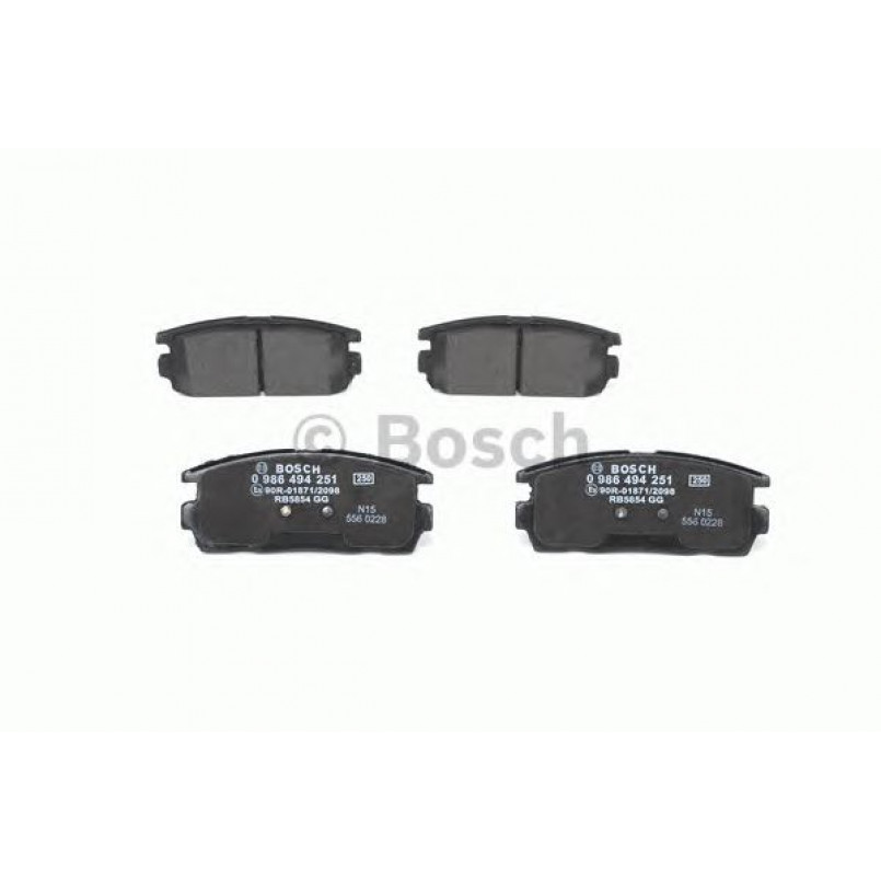 0986494251 BOSCH Гальмівні колодки до дисків BP1123 — фото товара №3