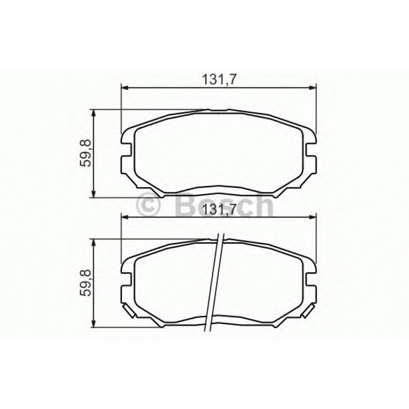0986494374 BOSCH Гальмівні колодки до дисків BP1282 — фото товара