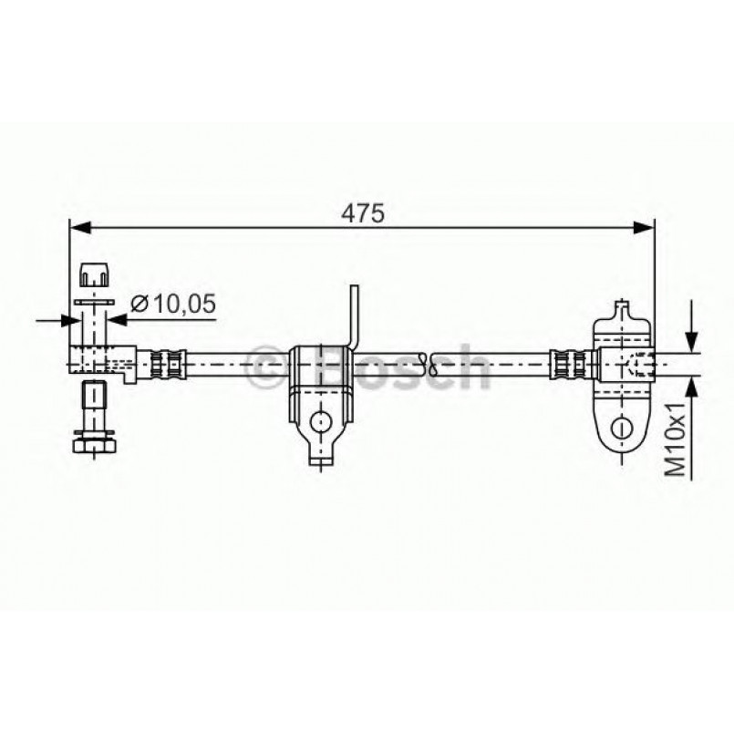 1987481045 BOSCH Гальмівний шланг — фото товара