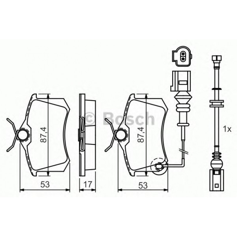 0986424813 BOSCH Гальмівні колодки до дисків — фото товара №1