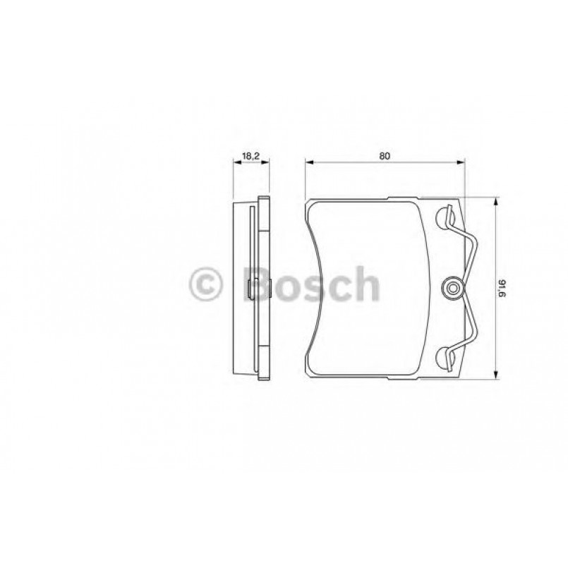 0986460954 BOSCH Гальмівні колодки до дисків BP523 — фото товара №1