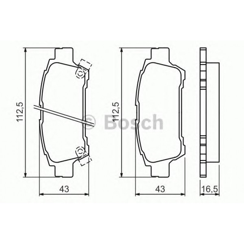 0986424762 BOSCH Гальмівні колодки до дисків BP468 — фото товара