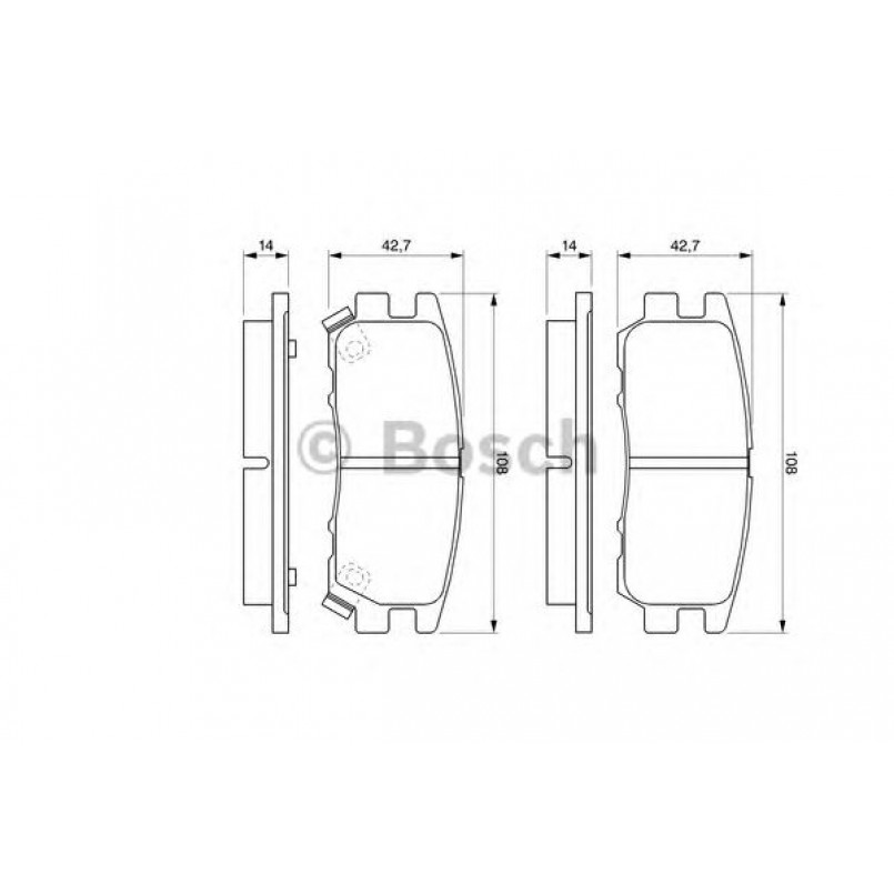 0986461768 BOSCH Гальмівні колодки до дисків BP616 — фото товара №1