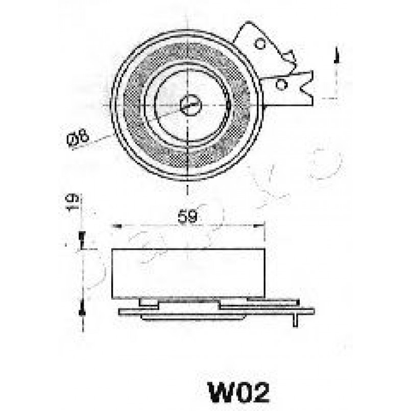 45W02 JAPKO-Натягувач ременя ГРМ — фото товара №2