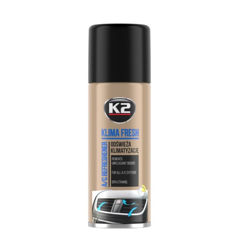 K2 KLIMA FRESH 150ml Освіжувач системи автокондиціонера (аерозоль) х24 NEW — фото товара K2 KLIMA FRESH 150ml Освіжувач системи автокондиціонера (аерозоль) х24 NEW — фото товара