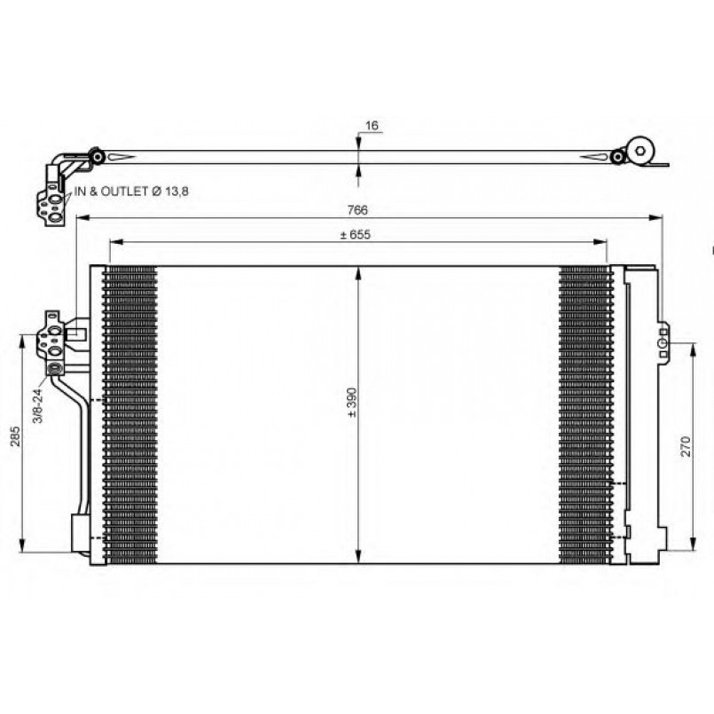 35776 NRF Радіатор кондиціонера — фото товара №3