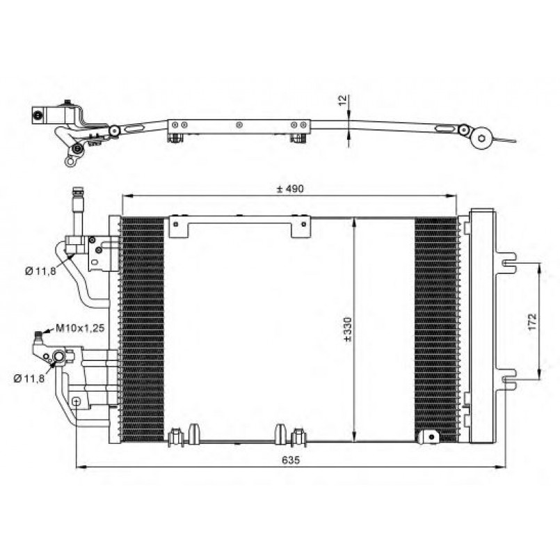 35633 NRF Радіатор кондиціонера — фото товара №1