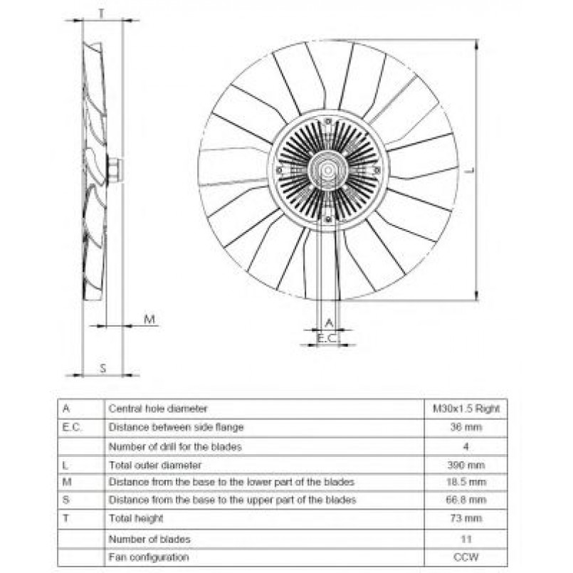 49563 NRF Віскомуфта вентилятора — фото товара №1