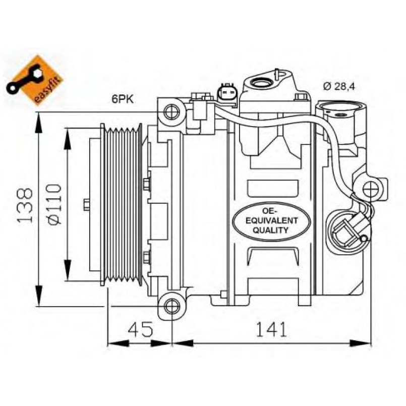32214 NRF Компресор кондиціонера — фото товара №1