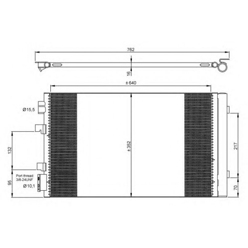 35938 NRF Радіатор кондиціонера — фото товара №1