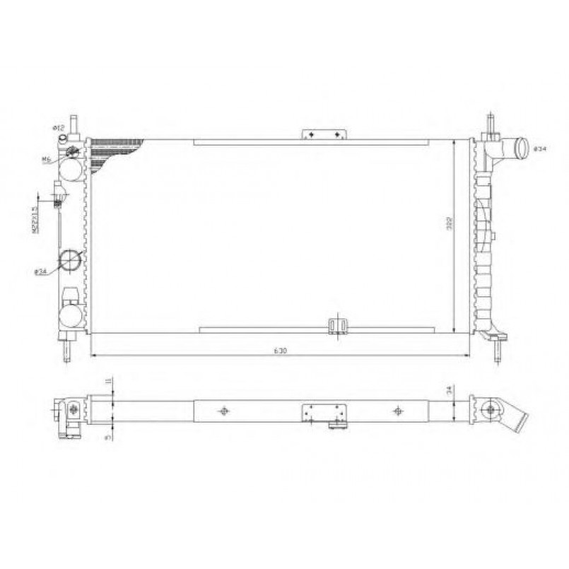 52019 NRF Радіатор охолодження Opel Kadett 1.6-1.8 84- — фото товара