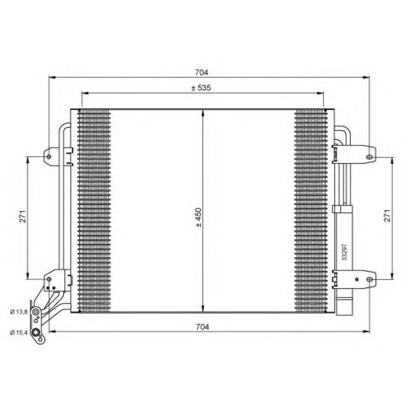 35848 NRF Радіатор кондиціонеру VW Tiguan 1.4 TSI/2.0 TDI 07 — фото товара №1