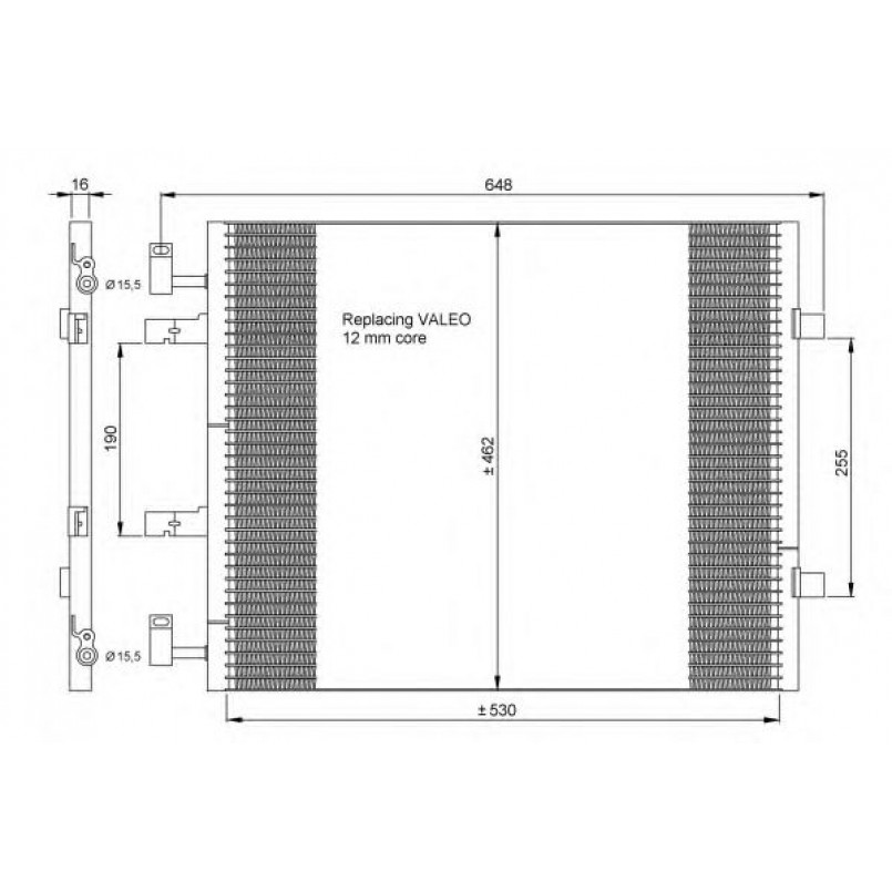 35845 NRF Радіатор кондиціонера Renault Trafic 2.0dCi, 2.5dCi 06- — фото товара №1