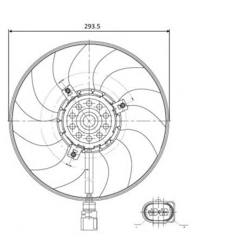 47395 NRF Вентилятор Радіатора електричний VW Caddy III 1.9/ — фото товара №1
