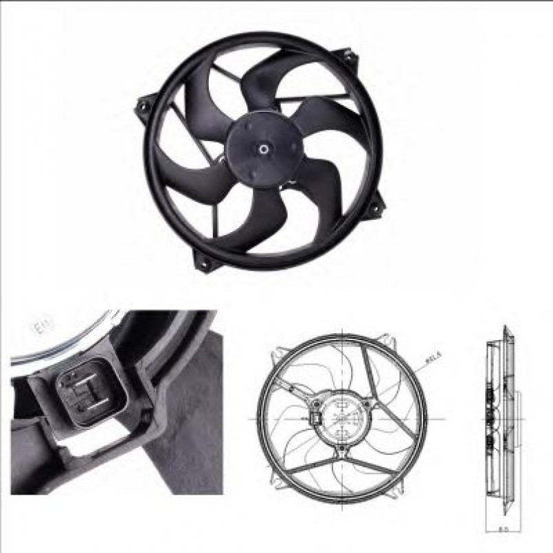 47348 NRF Вентилятор Радіатора — фото товара №1