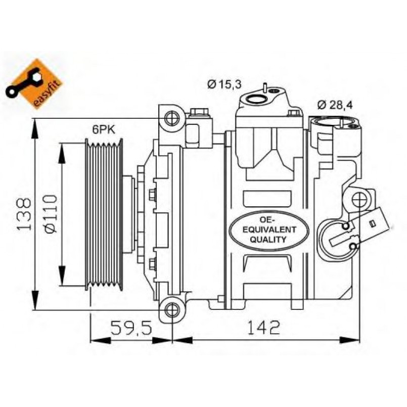 32146 NRF Компресор кондиціонера — фото товара №1