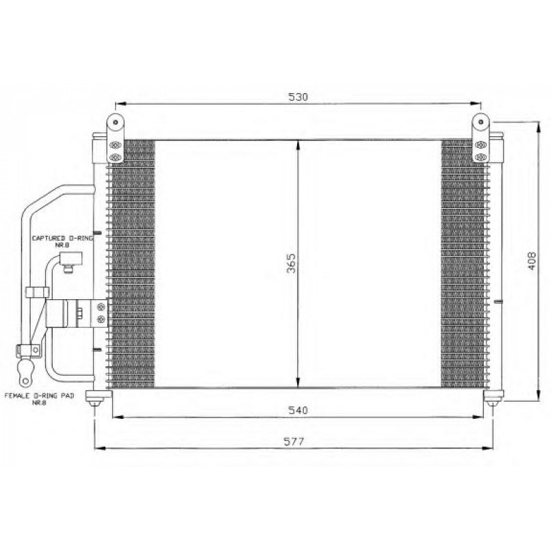 35393 NRF Радіатор кондиціонера — фото товара №1