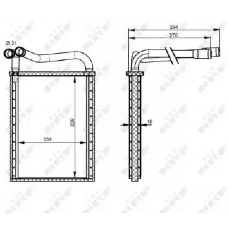54339 NRF Радіатор опалення — фото товара