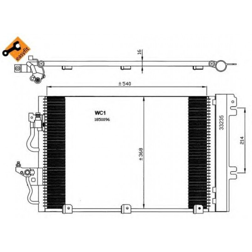 35555 NRF Радіатор кондиціонера — фото товара №3