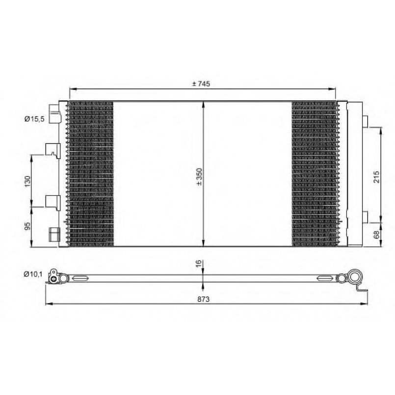 35972 NRF Радіатор кондиціонера — фото товара