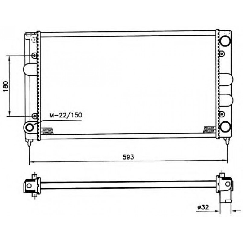 539501 NRF Радіатор охолодження VW Passat 1.6-1.8 88-97 — фото товара №3