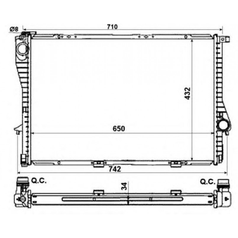 55321 NRF Радіатор охолодження — фото товара №3