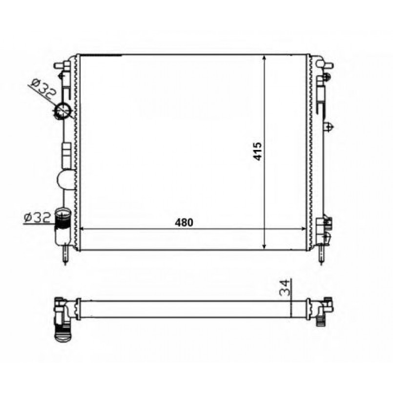 58217 NRF Радіатор охолодження — фото товара №3