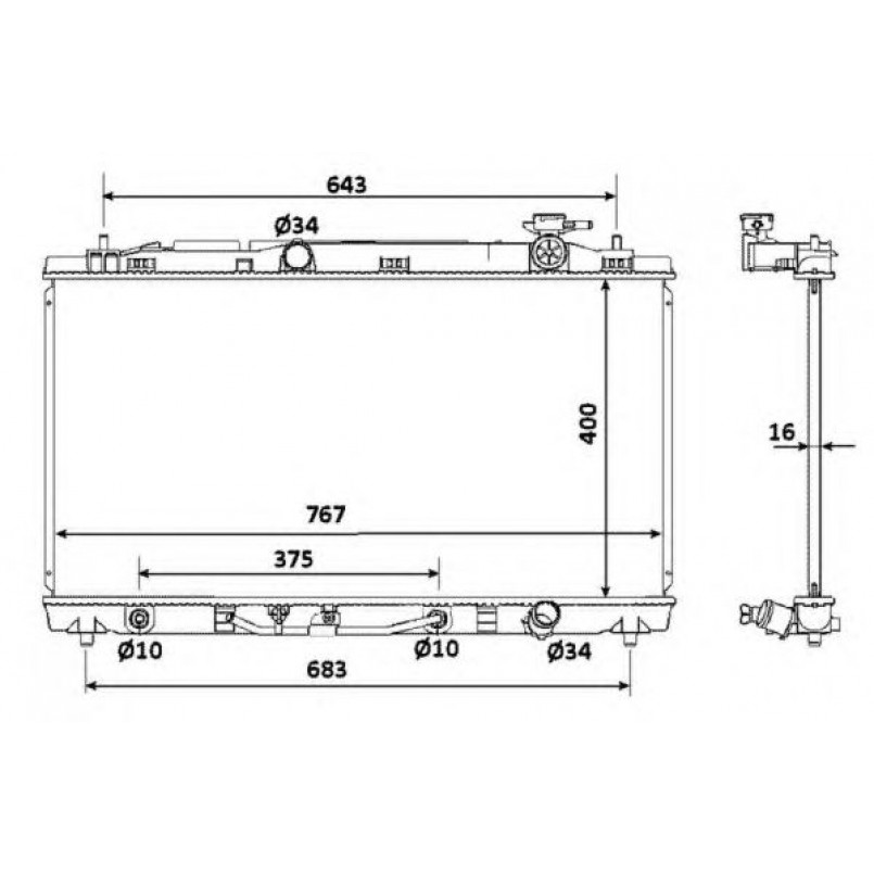 53922 NRF Радіатор охолодження — фото товара