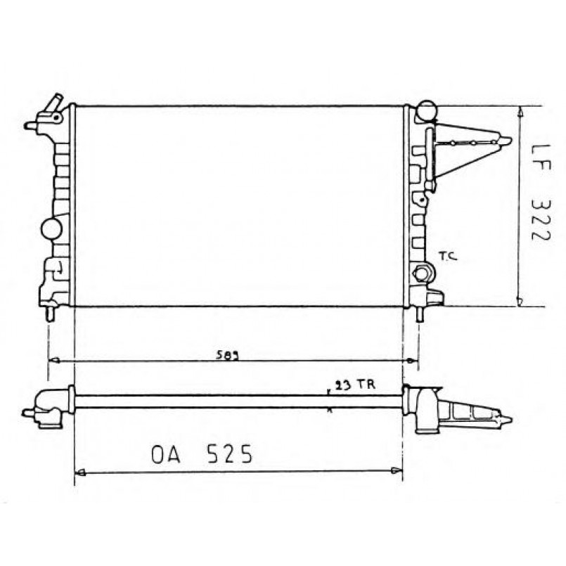 58775 NRF Радіатор охолодження — фото товара