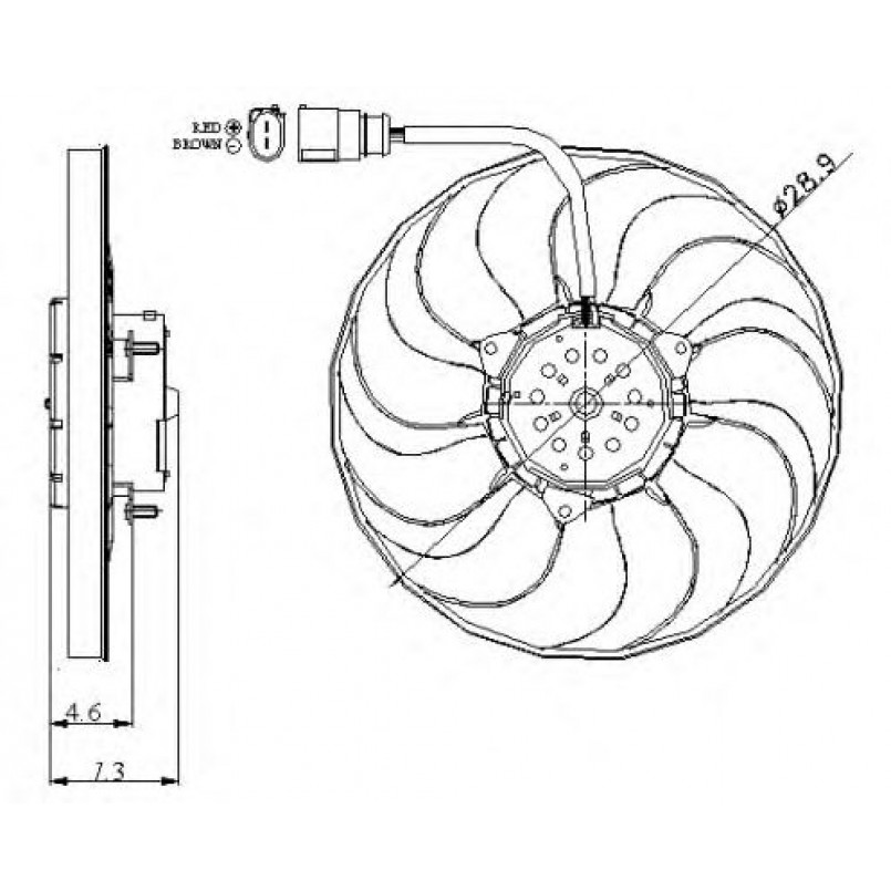 47381 NRF Вентилятор Радіатора — фото товара №1