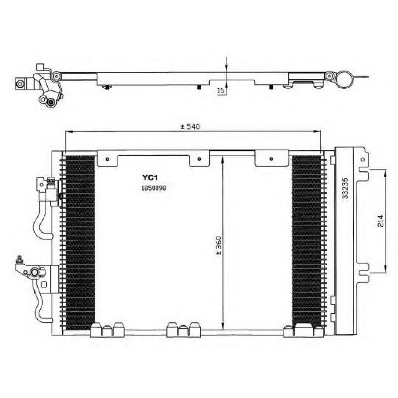 35556 NRF Конденсер кондиціонера — фото товара №1