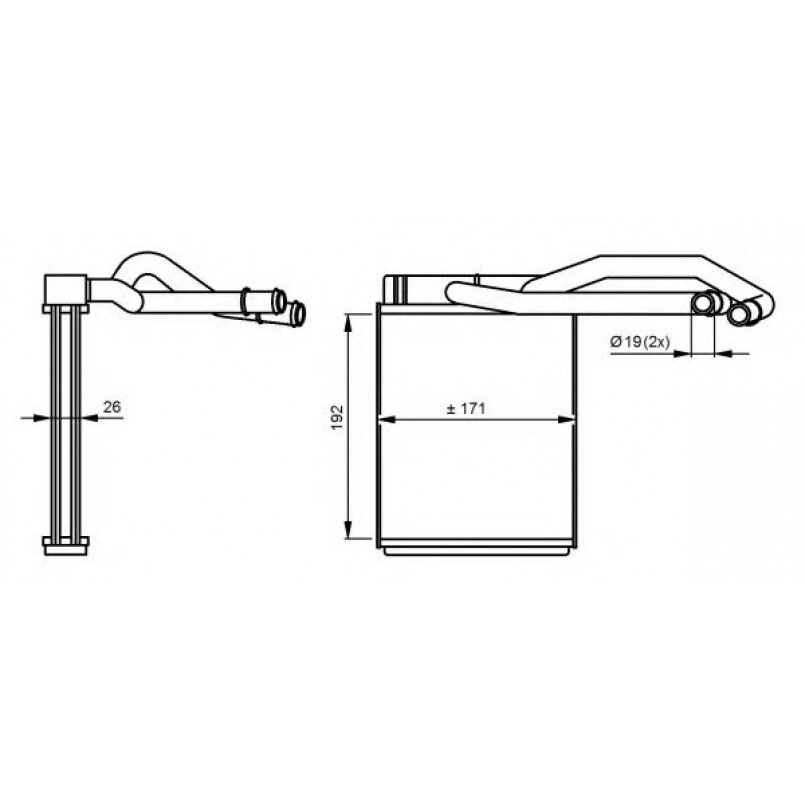 54290 NRF Радіатор пічки — фото товара №2