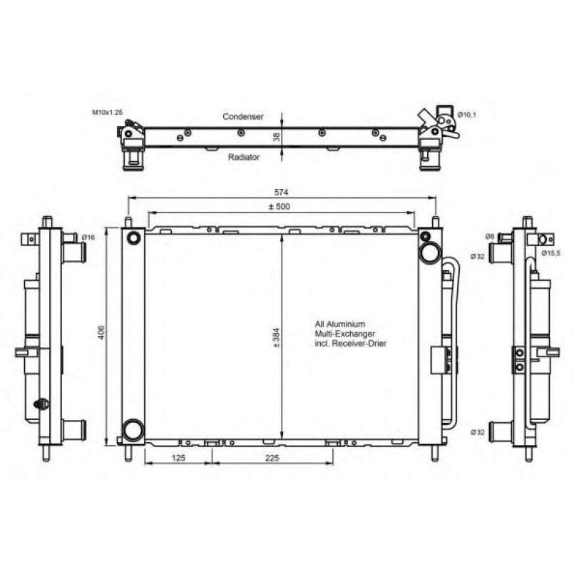 35886 NRF Радіатор кондиціонера — фото товара №1